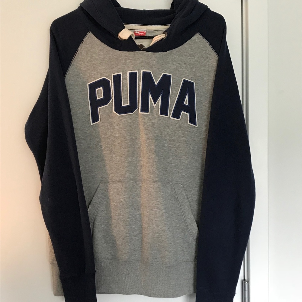 PUMA Baseball-Style Pullover Hoodie Sweater